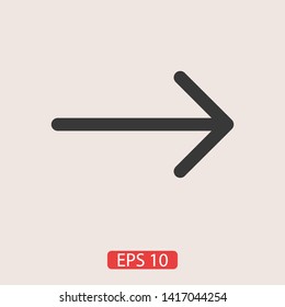 Black arrow icon. The arrow icon shows the direction. Vector arrow icon. Illustration of the arrow. Logo arrows icon.  Arrows icons isolated. Arrows icons for web. Arrows icons eps10