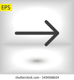 Black arrow icon. The arrow icon shows the direction. Vector arrow icon. Illustration of the arrow. Logo arrows icon. Arrows icons isolated. Arrows icons for web. Arrows icons eps10