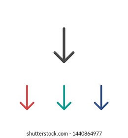 Black arrow icon. The arrow icon shows the direction. Vector arrow icon. Illustration of the arrow. Logo arrows icon. Arrows icons isolated. Arrows icons for web. Arrows icons eps10
