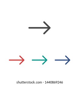 Black arrow icon. The arrow icon shows the direction. Vector arrow icon. Illustration of the arrow. Logo arrows icon. Arrows icons isolated. Arrows icons for web. Arrows icons eps10