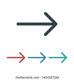 Black arrow icon. The arrow icon shows the direction. Vector arrow icon. Illustration of the arrow. Logo arrows icon. Arrows icons isolated. Arrows icons for web. Arrows icons eps10