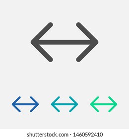 Black arrow icon. The arrow icon shows the direction. Vector arrow icon. Illustration of the arrow.