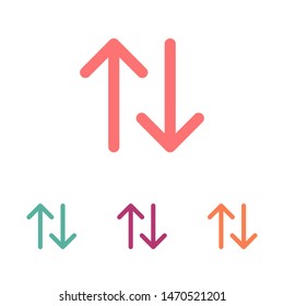 Black arrow icon. The arrow icon shows the direction. Vector arrow icon. Illustration of the arrow. Logo arrows icon. Arrows icons isolated. Arrows icons for web. Arrows icons eps10