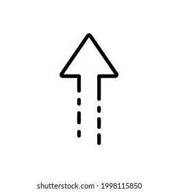 Black arrow icon. up sign 