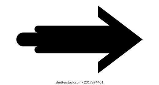 Icono de flecha negra. Signo de flecha para diseño web y aplicaciones móviles. Flecha de velocidad moderna en vector de estilo plano aislado sobre fondo blanco.