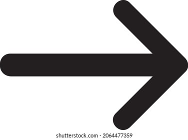 Schwarzes Pfeilsymbol. Pfeilsymbol, Vektorgrafik. Pfeilsymbol für Ihr Webdesign. Einzeln auf weißem Hintergrund
