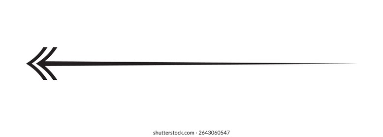 Black arrow Icon in trendy flat style isolated on white background.