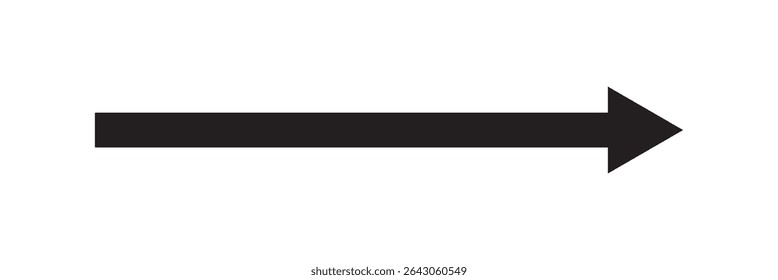 Black arrow Icon in trendy flat style isolated on white background.