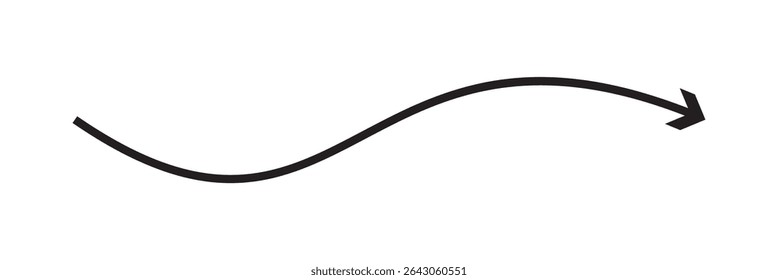 Black arrow Icon in trendy flat style isolated on white background.
