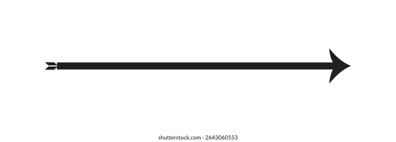 Black arrow Icon in trendy flat style isolated on white background.