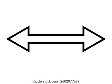 Black arrow icon in two directions, left and right