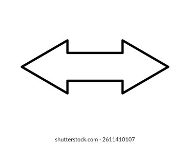 Black arrow icon in two directions left and right