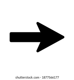 Black Arrow Icon Vector. Bold simple arrow. Right arrow