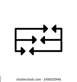 Black arrow icon vector design