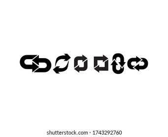 Diseño vectorial de icono de flecha negra