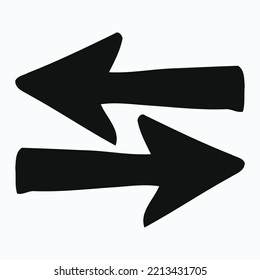 Schwarze Pfeil-Symbol, Vektorgrafik EPS- 10