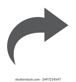 
schwarzes Pfeilsymbol, Pfeilvektor im flachen Stil. schwarzes Pfeilzeichen, Pfeilzeichen.