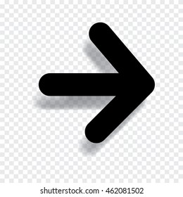 Black arrow icon vector illustration.