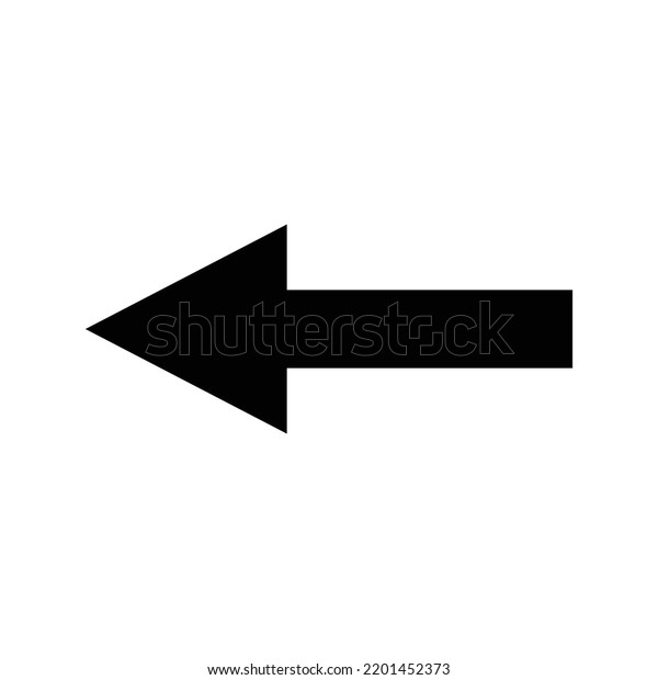 Black Arrow Icon Vector Left Sign Stock Vector (Royalty Free ...