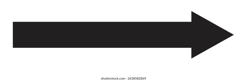 Black arrow icon vector. Black long arrow icon vector. black direction arrow . long arrow icon vector