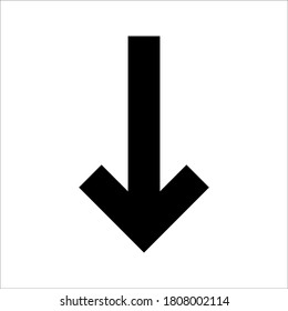 Icono de flecha negra con fondo blanco.