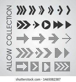 Black arrow icons that look simple and modern. vector illustration.