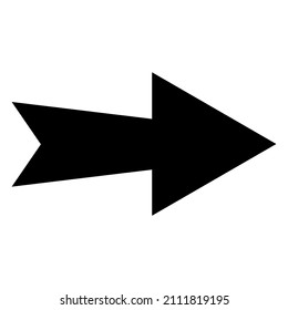 Flecha negra aislada sobre fondo blanco. Flecha vectorial. Estilo plano. icono de flecha para tu diseño de sitio web, logotipo, aplicación, ui.