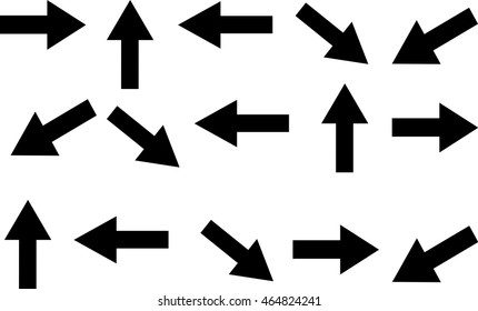 Black arrow isolated on white background