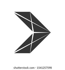 Black Arrow isolated. Vector illustration. Arrow icon in flat style