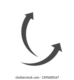 Black arrow, left, right and up vector