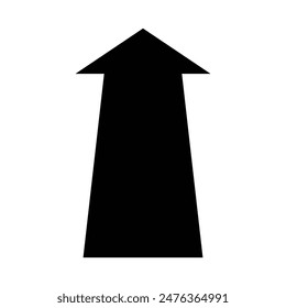 Black Arrow Long Icon Arrows Infographic Illustration Direction Symbol Pointer Logo Up Sign Isolated Variations. Vector illustration. Eps file 10.
