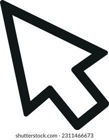 black arrow mouse pointer icon vector