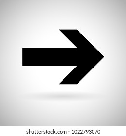 Black arrow. Next icon. Vector illustration