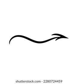 Black arrow on white background