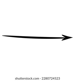 Black arrow on white background