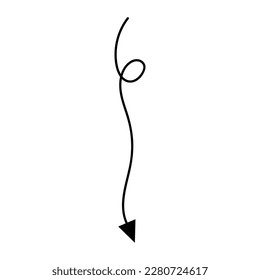 Black arrow on white background