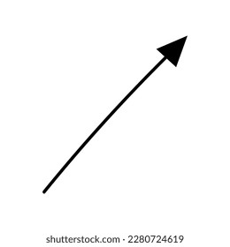 Black arrow on white background
