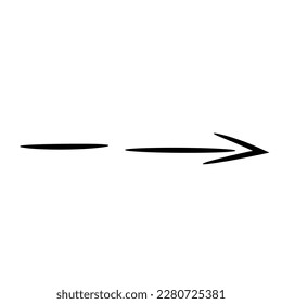 Black arrow on white background