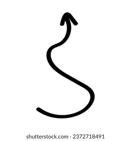 Black arrow on white background
