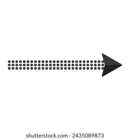 Black arrow pointer cursor, Arrow silhouette icon, Vector element isolated on white.