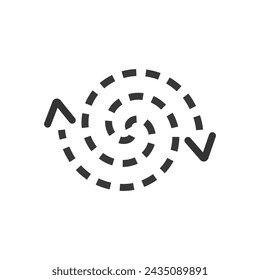 Black arrow pointer cursor, Arrow silhouette icon, Vector element isolated on white.