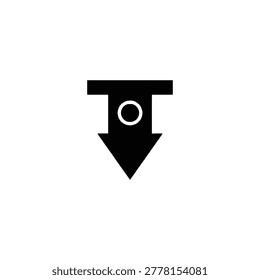 Black arrow pointer icon with circle