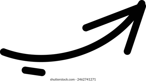 A black arrow pointing to the left - stock vector