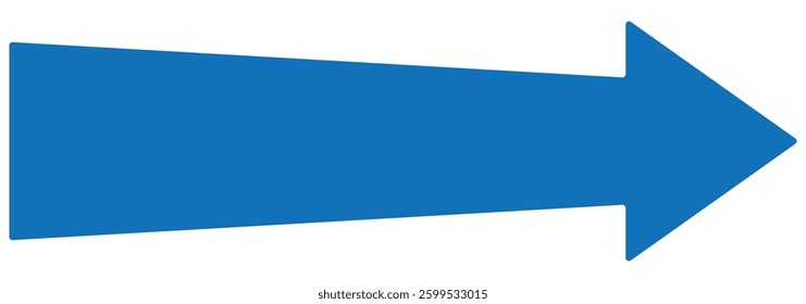 Black arrow pointing right on white background.