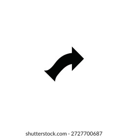 Black arrow pointing right on transparent background illustration