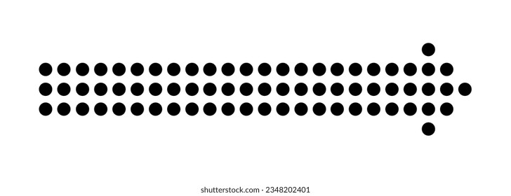 Schwarzer Pfeil nach rechts. Pfeilform-Element. Vektorgrafik