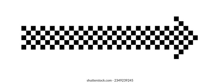 Schwarzer Pfeil nach rechts. Pfeilform-Element. Vektorgrafik