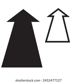 Black arrow pointing right. Arrow shape element