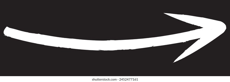 Black arrow pointing right. Arrow shape element