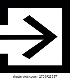 Black arrow pointing right sign
